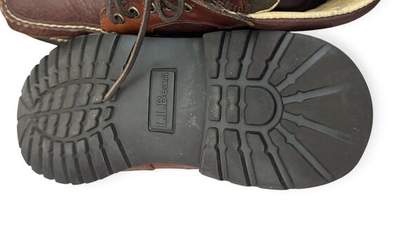LL Bean Chukka Allagash Brown Leather Moc Toe Boots Ranger Size 8.5 main image 6